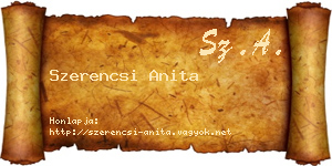 Szerencsi Anita névjegykártya